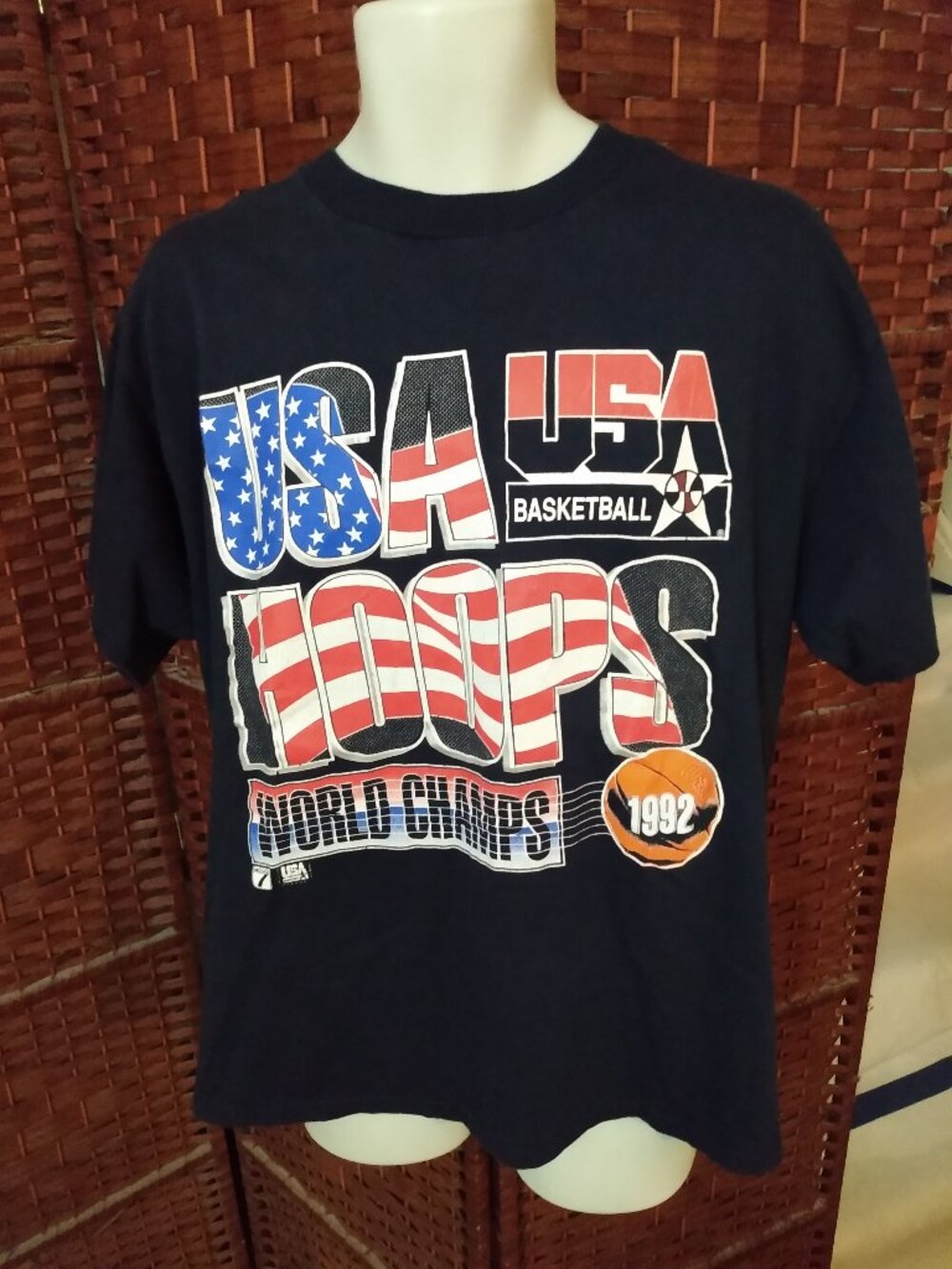 Vintage 1992 Team USA Basketball World Champions T Shirt Hoops Adult XL 90s